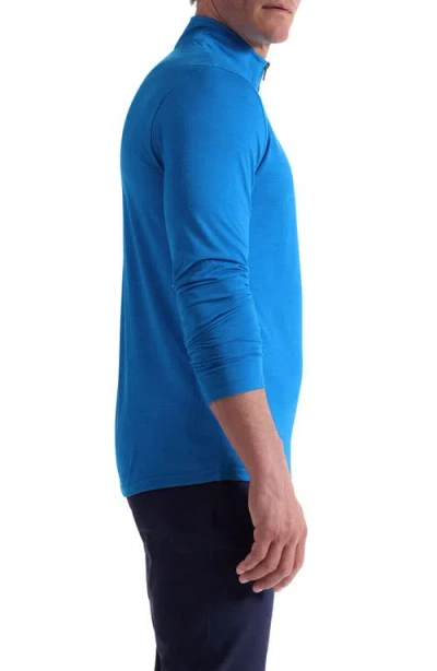 Bugatchi Quarter Zip Pullover In Blue