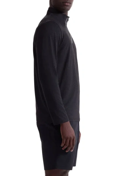 Bugatchi Quarter Zip Pullover In Black