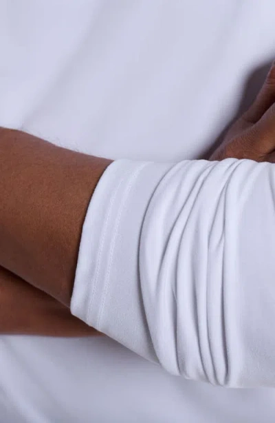 Bugatchi Solid Quarter Zip Pullover In White