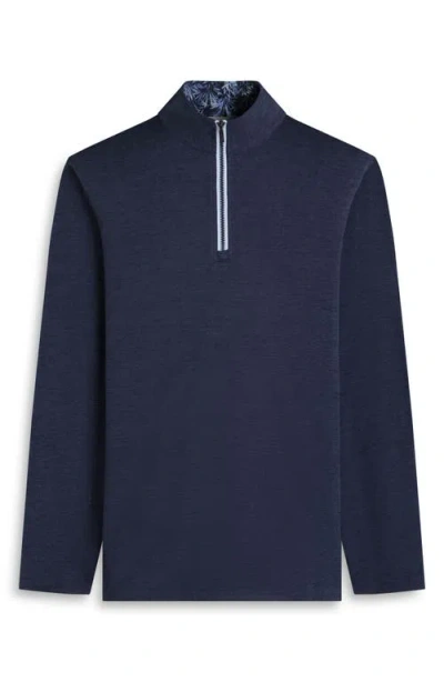 Bugatchi Soft Touch Quarter Zip In Blue