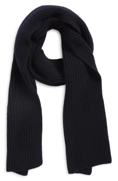 Vince Brushed Merino Wool Scarf In Black