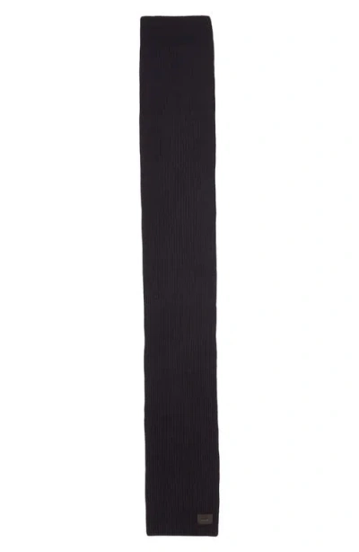 Vince Brushed Merino Wool Scarf In Black