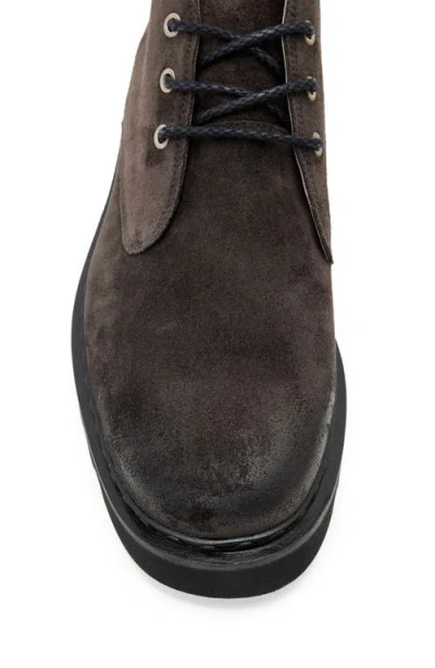 Allsaints Suede Skiff Lace-up Boots In Gold