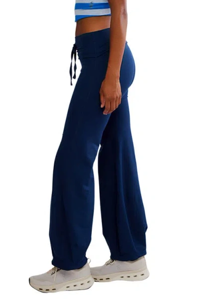 Free People Fp Movement Quick Step Drawstring Flare Pants In Blue