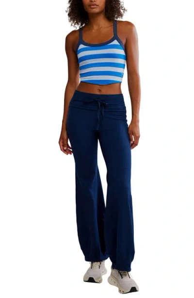 Free People Fp Movement Quick Step Drawstring Flare Pants In Blue
