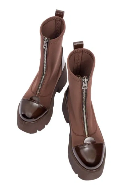 Prologue Shoes Bray Patent Chunky Boot In Multi