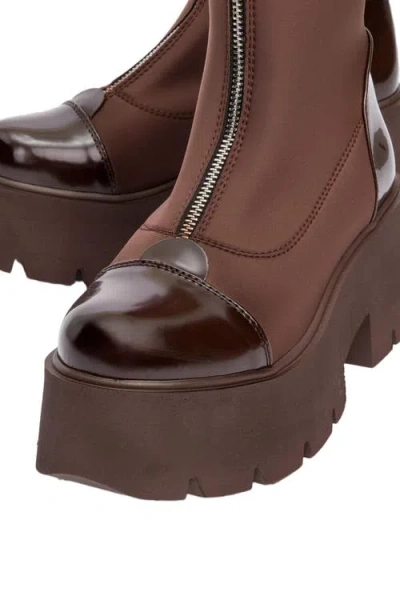 Prologue Shoes Bray Patent Chunky Boot In Multi