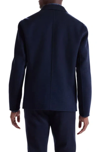 Bugatchi Felted Wool Blend Three Button Blazer In Blue