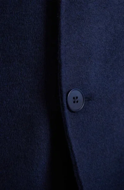 Bugatchi Felted Wool Blend Three Button Blazer In Blue