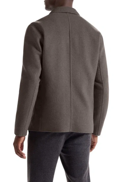 Bugatchi Felted Wool Blend Three Button Blazer In Brown