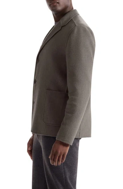 Bugatchi Felted Wool Blend Three Button Blazer In Brown