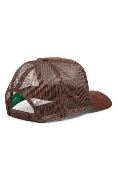Friday Feelin ' Grateful Tan Patch Trucker Hat In Brown