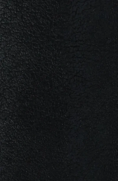 Ugg (r) Thayden Luxefluff Faux Leather Jacket With Faux Shearling Collar In Black