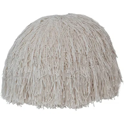 Storied Home Cirrus Cotton String Orb Pillow In White