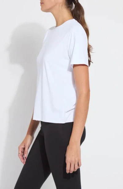 Lyssé Perfect Box-cut Tee Curvy In White