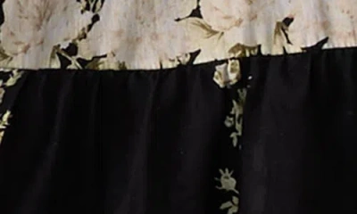 Alice And Olivia Valencia Tiered Long-sleeve Mini Dress In Black