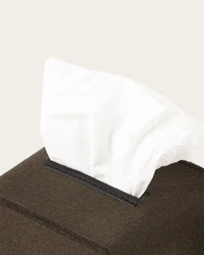 Graf & Lantz Graf Lantz Merino Wool Small Tissue Box Cover In Brown