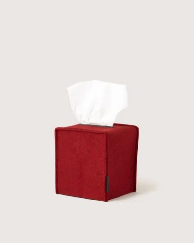 Graf & Lantz Graf Lantz Merino Wool Small Tissue Box Cover In Red