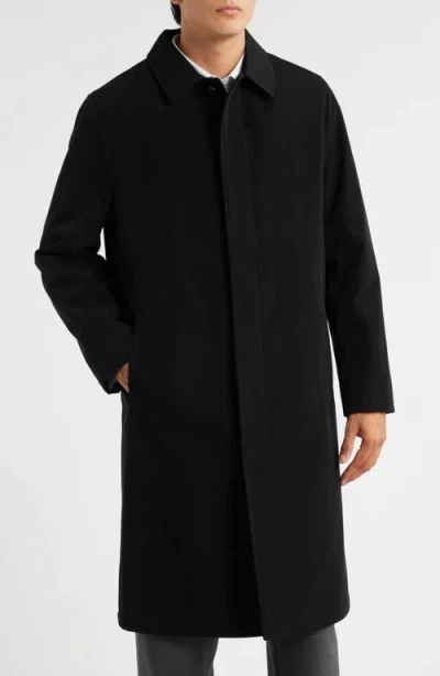Hart Schaffner Marx Joshua Hooded Raincoat In Black