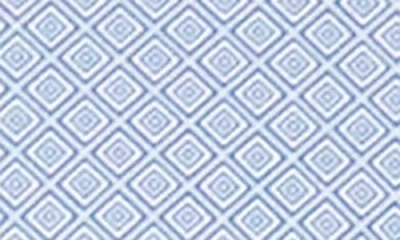 7 Diamonds Wilhelm Geo Print Wrinkle Resistant Performance Button-up Shirt In Blue