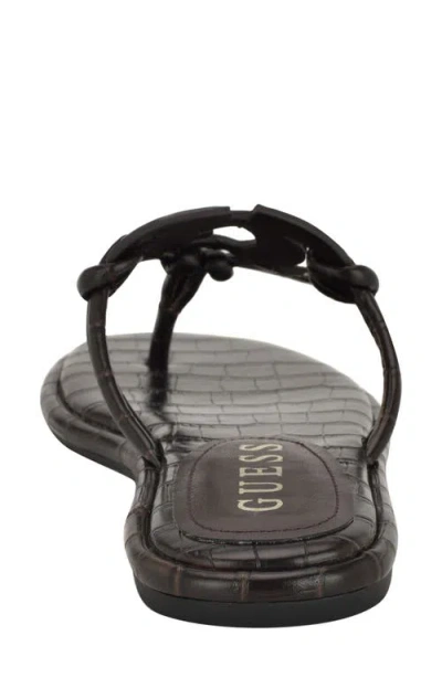 Guess Women's Saime Embellished G Cutout Flat Thong Sandals In Multi