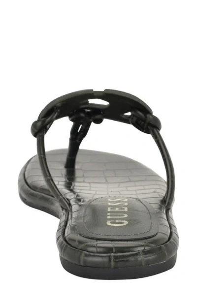 Guess Women's Saime Embellished G Cutout Flat Thong Sandals In Multi