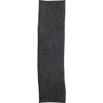 Storied Home Stonewashed Linen Table Runner In Gray