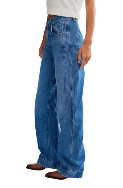 Free People We The Free Tennessee Low Rise Boyfriend Jeans In Outlaw In Blue