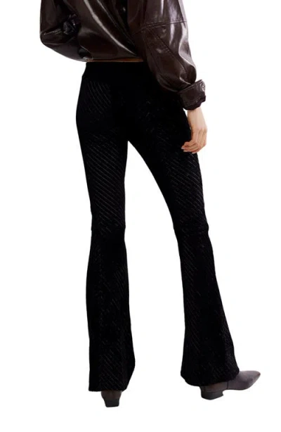Free People Penny Pull On Velvet Pant In Black In Black