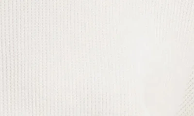 Free People Lapis Lace-up Cuff Cotton Thermal Top In White