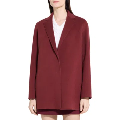 Theory Clairene Wool & Cashmere Jacket In Burgundy
