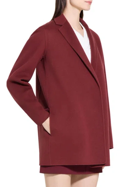 Theory Clairene Wool & Cashmere Jacket In Burgundy