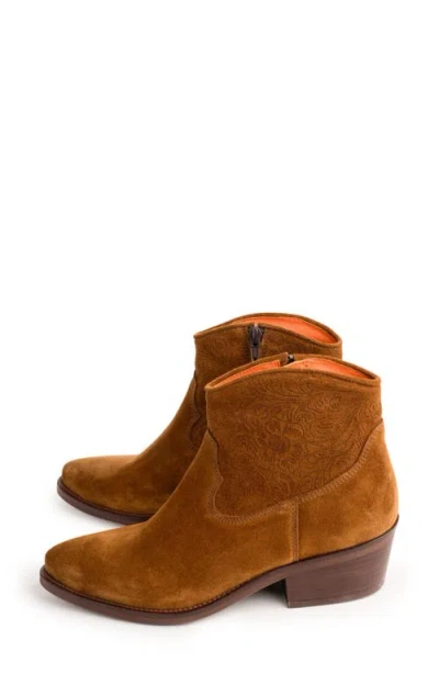 Penelope Chilvers Cassidy Suede Cowboy Boot In Brown