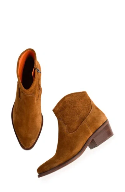 Penelope Chilvers Cassidy Suede Cowboy Boot In Brown