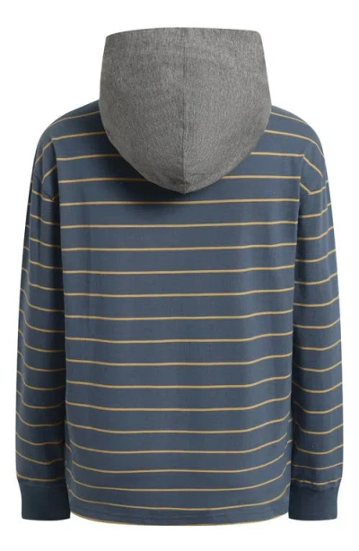Quiksilver Kids' Rugby Stripe Hooded T-shirt In Multi