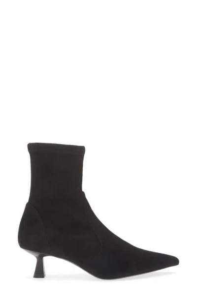 Stuart Weitzman Stuart Sculpt Pointy Toe Bootie 50 In Black