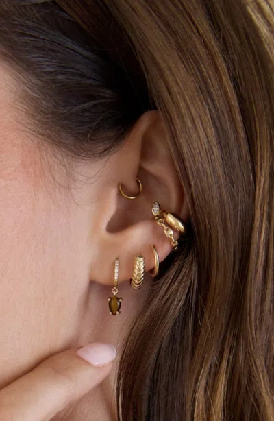 Zoë Chicco 14k Yellow Gold Heavy Metal Mariner Link Single Ear Cuff In Gold