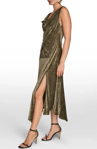 Donna Karan Women's Crinkle Asymmetric Midi Dress In Multi