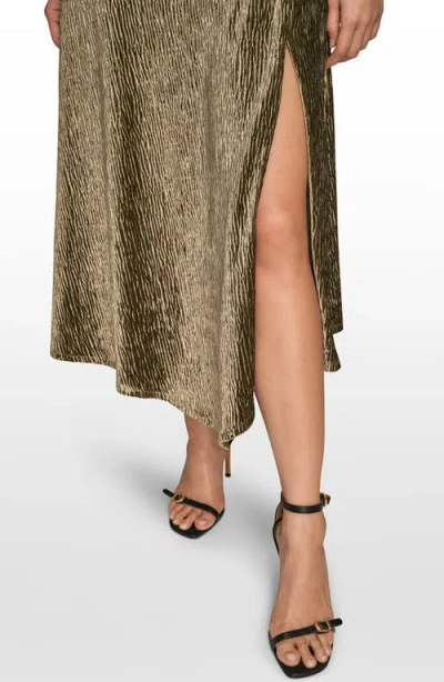 Donna Karan Women's Crinkle Asymmetric Midi Dress In Multi