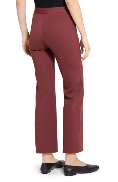Theory Kick Ankle Pants In Burgundy