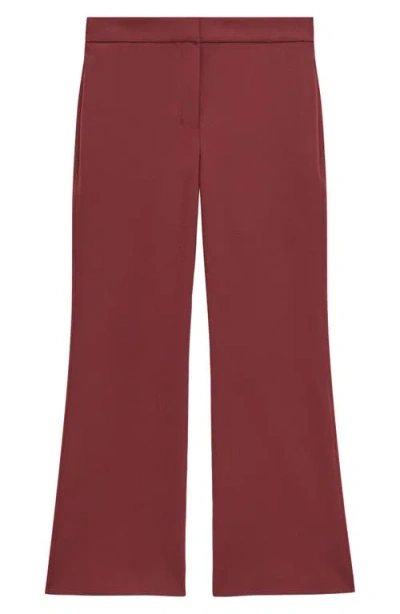 Theory Kick Ankle Pants In Burgundy