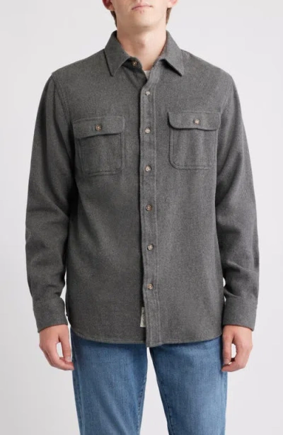 Schott Nyc Flannel Work Shirt In Gray