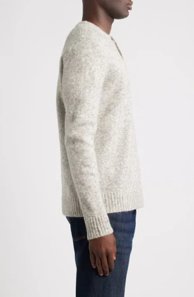 Schott Nyc Tri-blend Henley Sweater In White