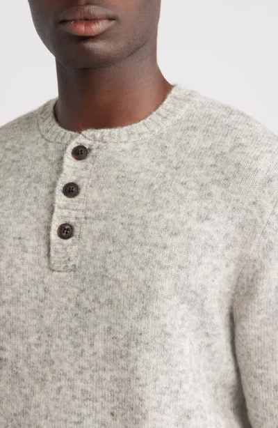 Schott Nyc Tri-blend Henley Sweater In White