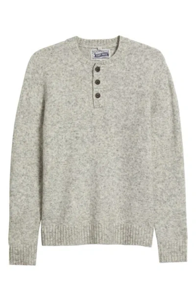 Schott Nyc Tri-blend Henley Sweater In White