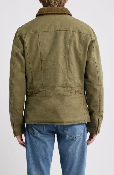 Schott Nyc Countryman's Sunset Cotton Canvas Zip-up Jacket In Green