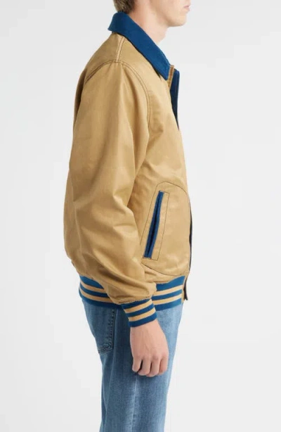 Schott Nyc Reversible 'baseball' Jacket In Brown