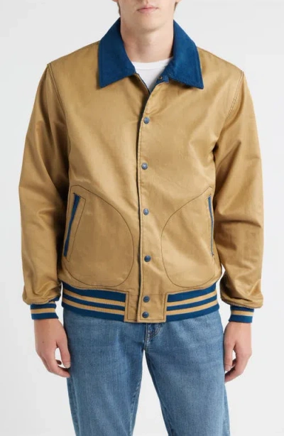 Schott Nyc Reversible 'baseball' Jacket In Brown