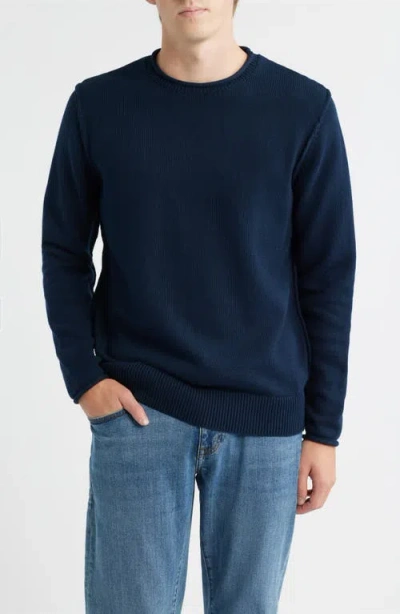 Schott Nyc Lightweight Cotton Sweater In Black
