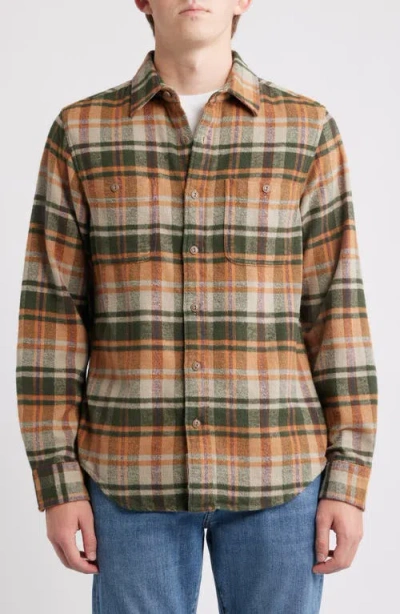 Schott Nyc Plaid Flannel Button-up Work Shirt In Multi